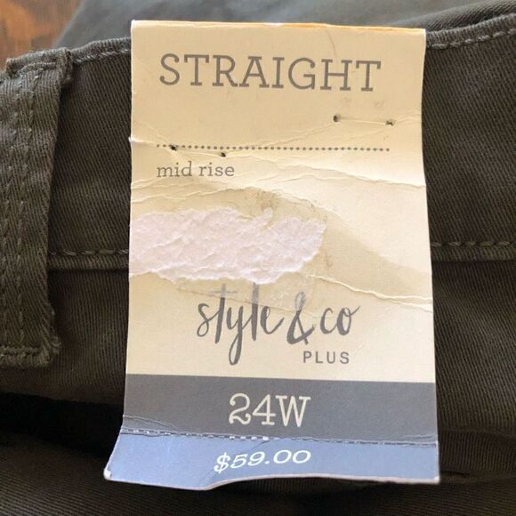 Style & Co. Deep Moss Straight Leg Pants - Picture 7 of 13